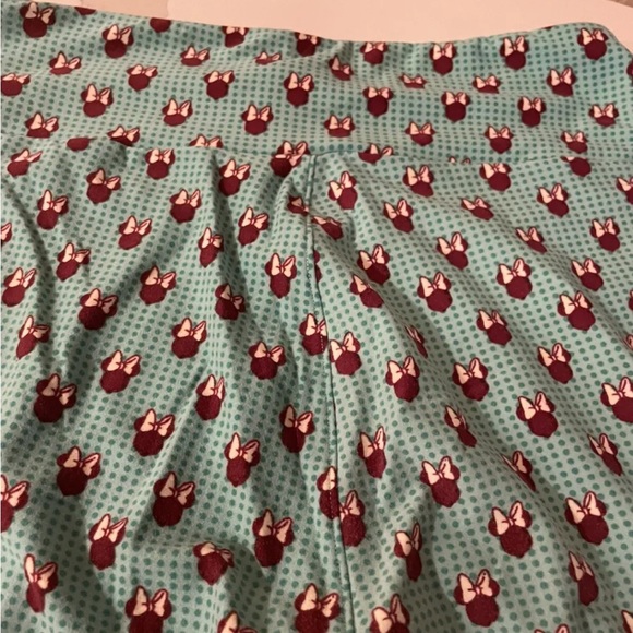 LuLaRoe Womens Disney Minnie Mouse Blue Green Polka Dot Leggings One Size - Picture 5 of 6